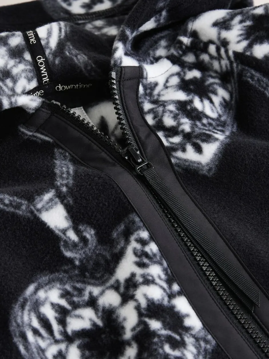 Next Monochrome Heart and Locket Half Zip Polar Fleece Sale
