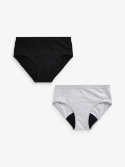 Next Monochrome Teen Light Flow Period Pants 2 Pack (7-16yrs) Clearance