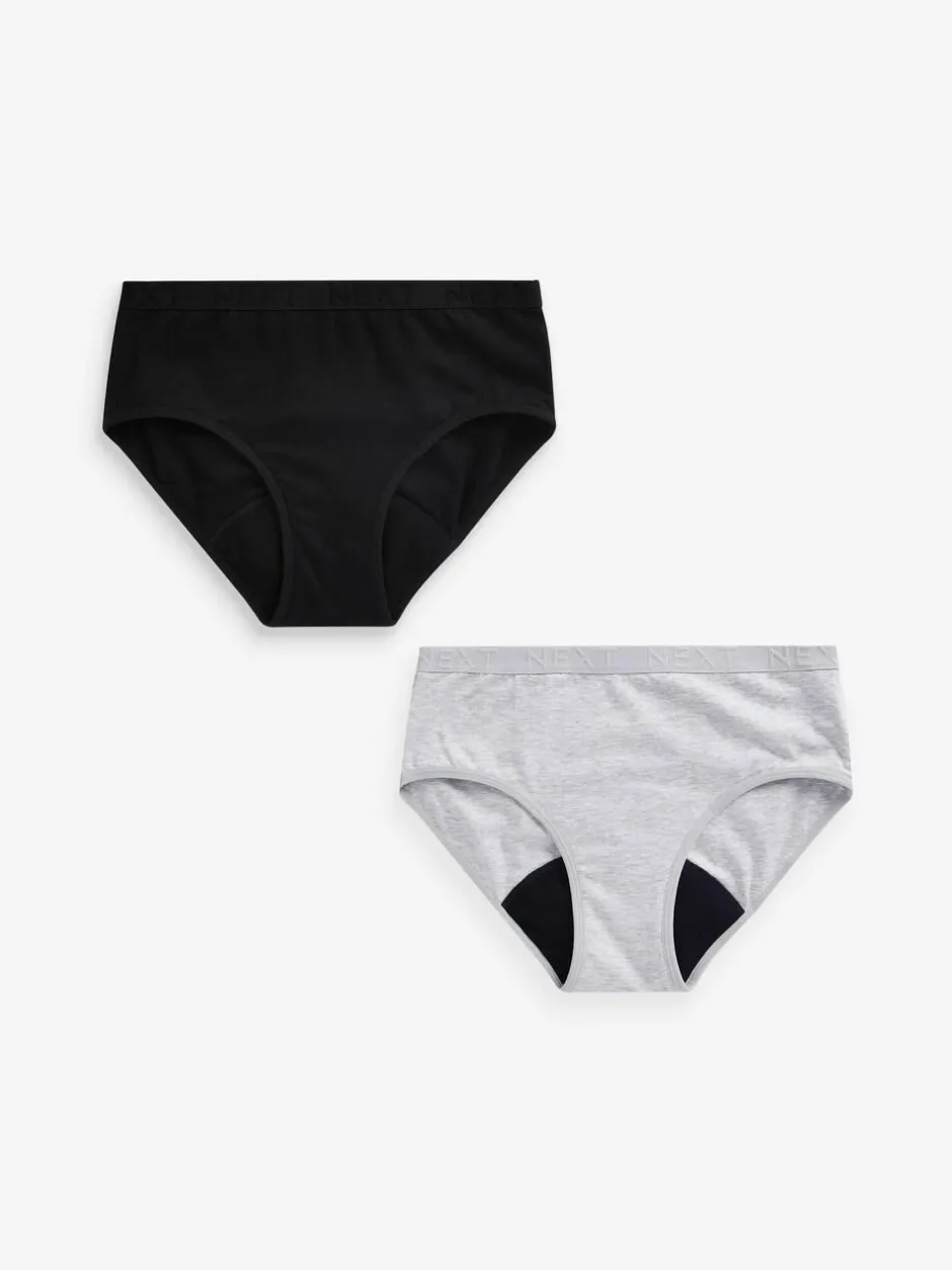 Next Monochrome Teen Light Flow Period Pants 2 Pack (7-16yrs) Clearance