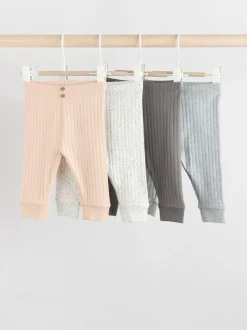 Next Baby Leggings 4 Pack (0mths-3yrs) Mono/Neutral Sale