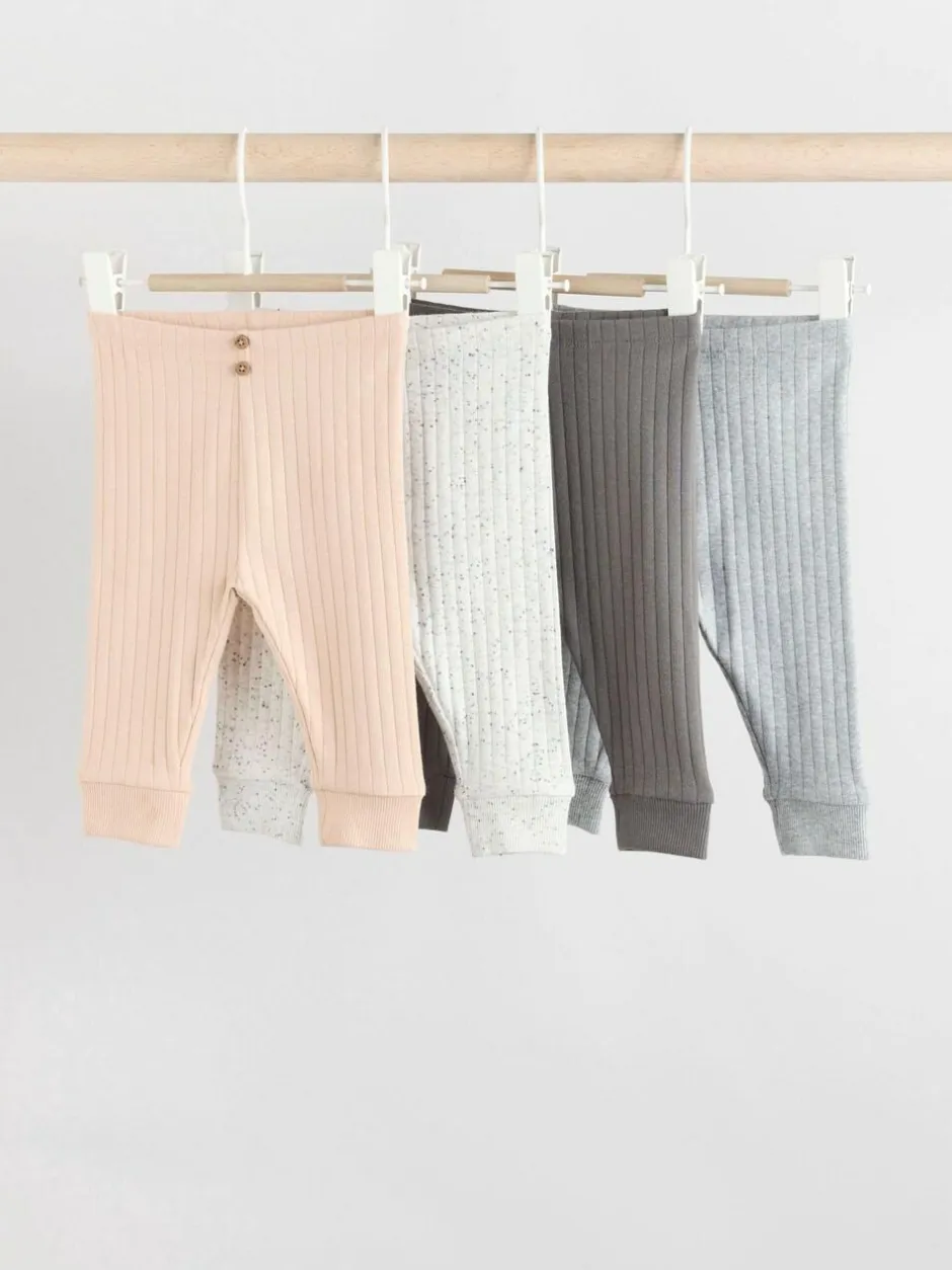 Next Baby Leggings 4 Pack (0mths-3yrs) Mono/Neutral Sale
