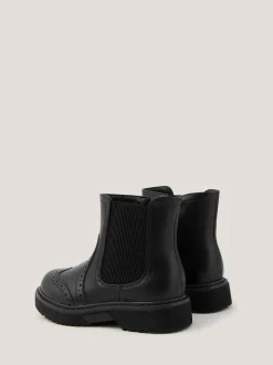 Monsoon Black Brogue Chelsea Boots Outlet
