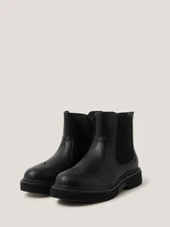 Monsoon Black Brogue Chelsea Boots Outlet