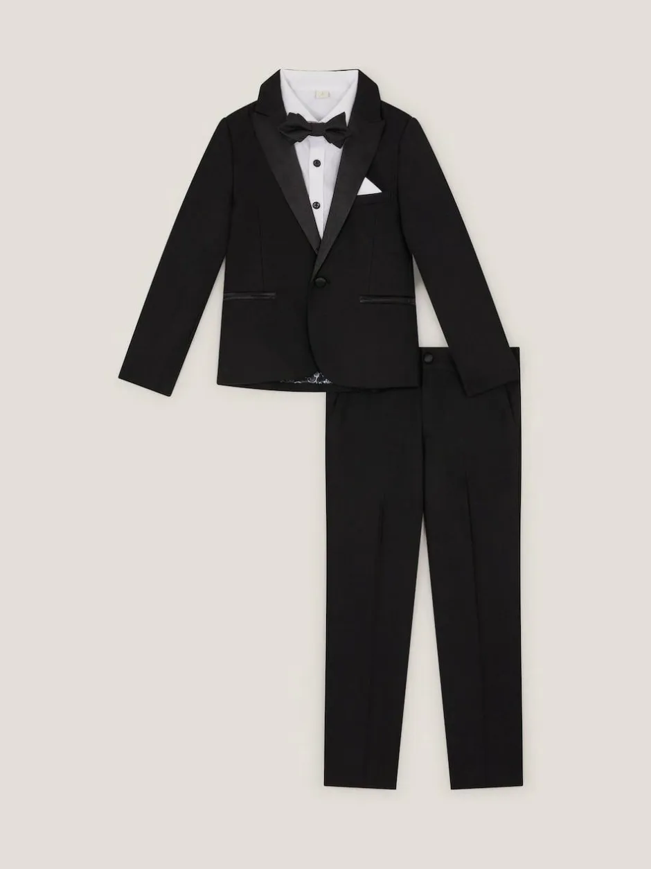 Monsoon Black Luca Tuxedo with Bow Tie 4-Piece New
