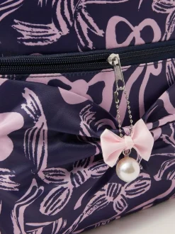 Monsoon Blue Bow Print School Backpack Sale