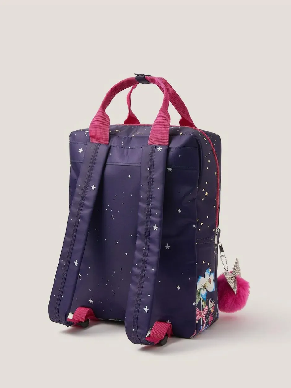 Monsoon Blue Floral Print School Backpack Best