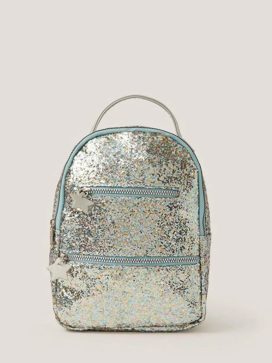 Monsoon Blue Glitter Charm Backpack Best