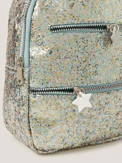 Monsoon Blue Glitter Charm Backpack Best