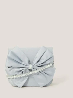 Monsoon Blue Large Bow Bridesmaid Mini Bag