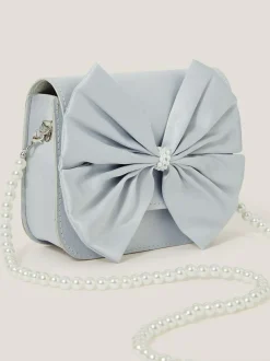 Monsoon Blue Large Bow Bridesmaid Mini Bag