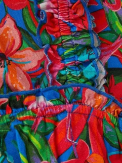 Monsoon Blue Tropical Print Jersey Playsuit Clearance