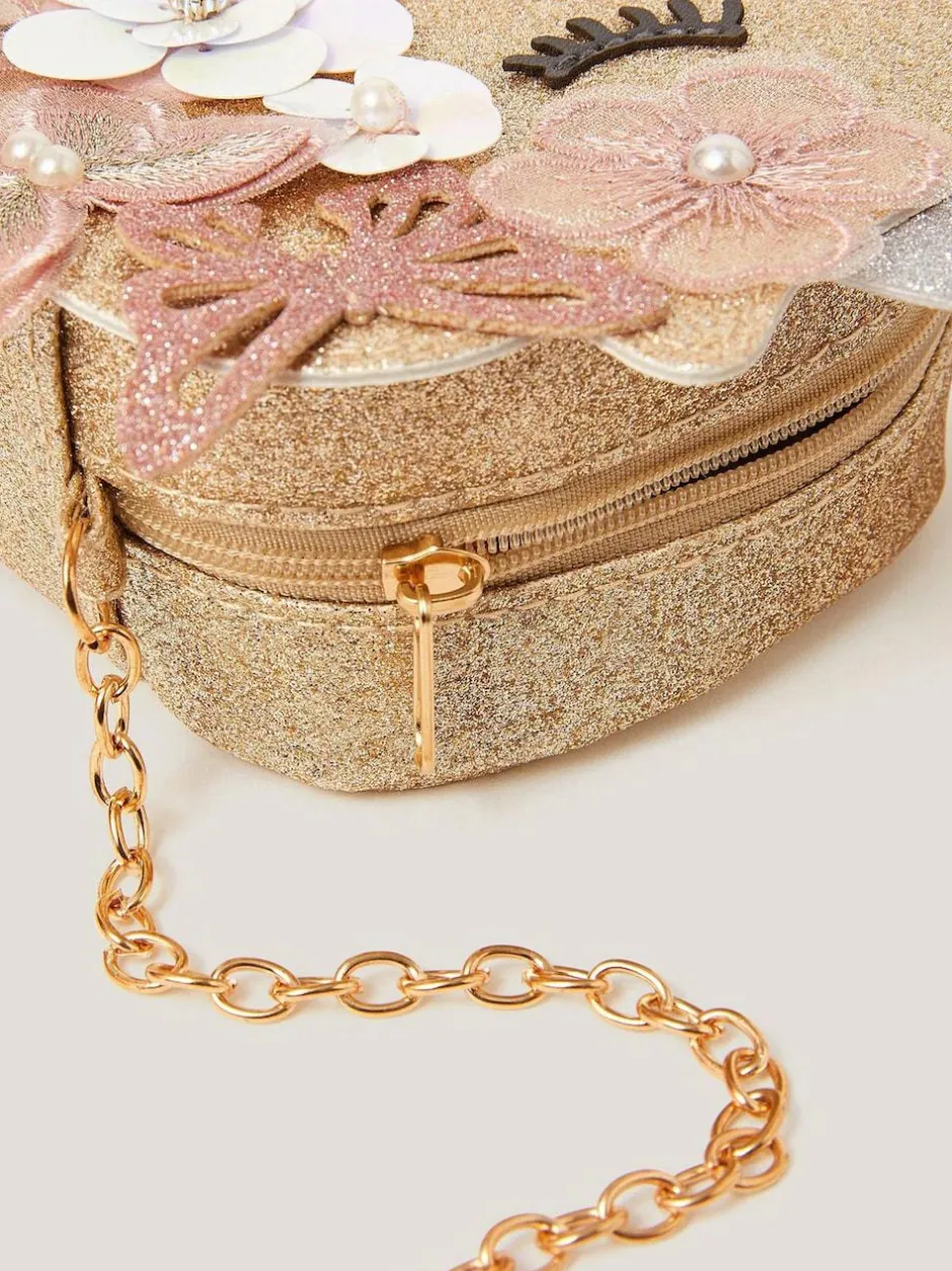 Monsoon Gold Ella Sequin Flower Unicorn Bag Best