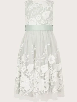 Monsoon Green Alicia Embroidered Lace Maxi Dress Discount
