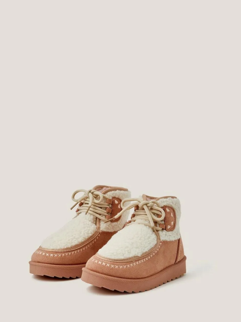 Monsoon Natural Bow Borg Ankle Boots Clearance