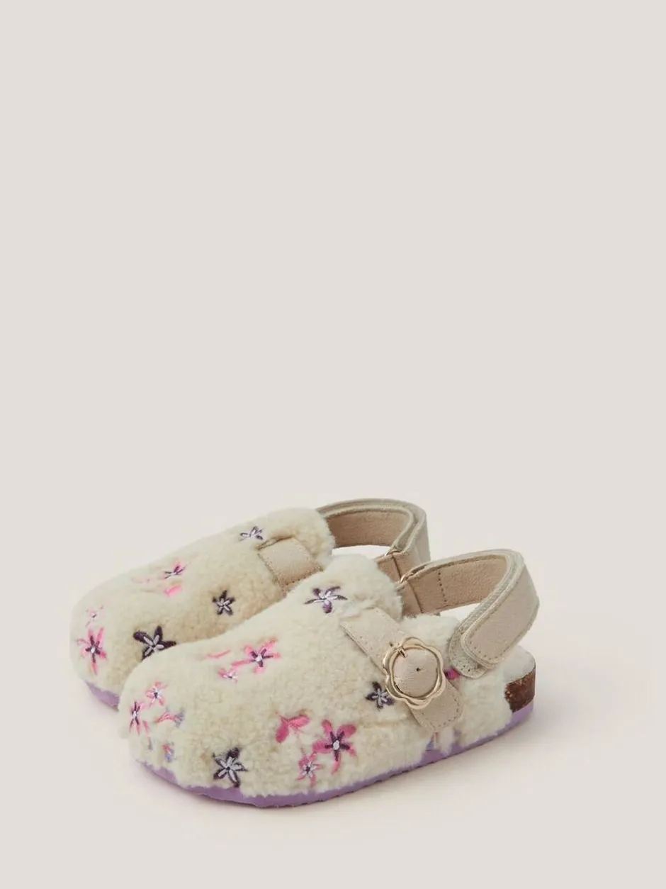 Monsoon Natural Floral Borg Clogs Best