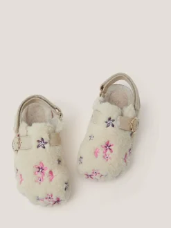 Monsoon Natural Floral Borg Clogs Best