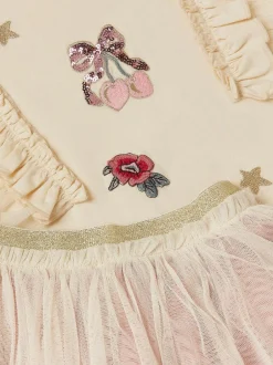 Monsoon Natural Ruffle Top & Embellished Skirt Set Sale
