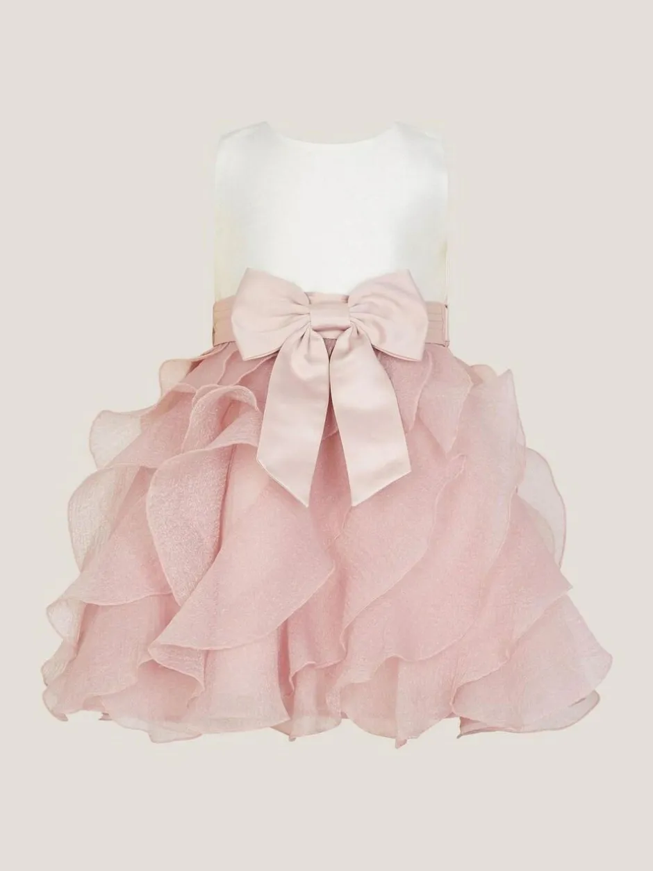Monsoon Pink Baby Lace Cancan Ruffle Dress New