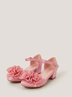 Monsoon Pink Corsage Satin Two Part Heels Best