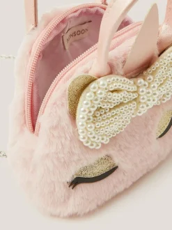 Monsoon Pink Fluffy Bow Unicorn Handbag Hot