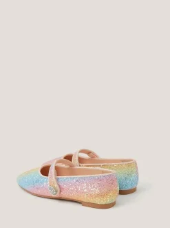 Monsoon Pink Pastel Glitter Ballet Flats Best