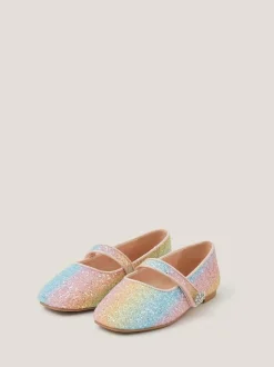 Monsoon Pink Pastel Glitter Ballet Flats Best