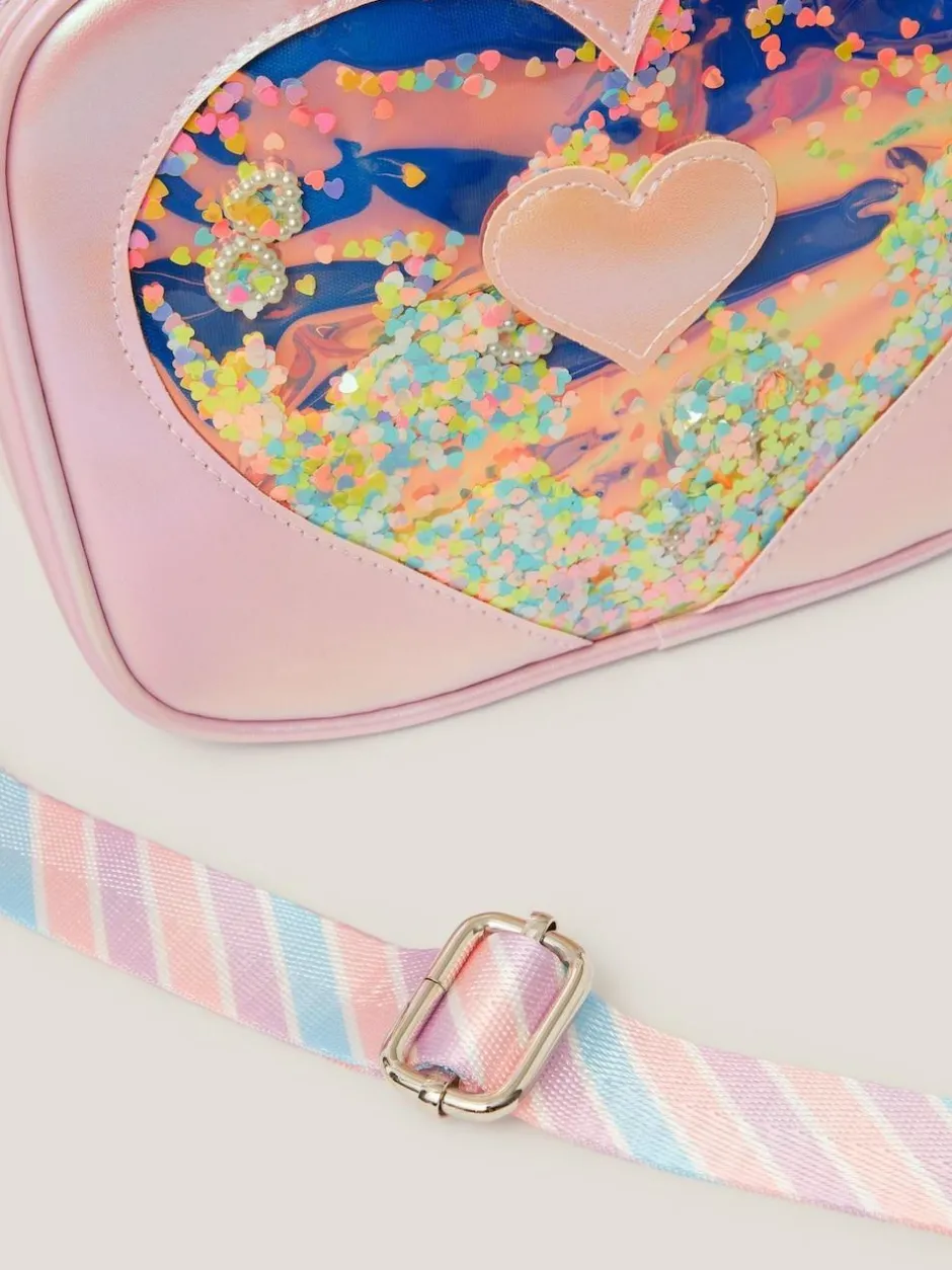 Monsoon Purple Confetti Heart Cross-Body Bag Online