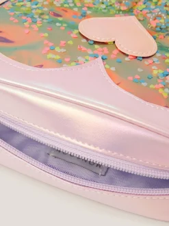 Monsoon Purple Confetti Heart Cross-Body Bag Online
