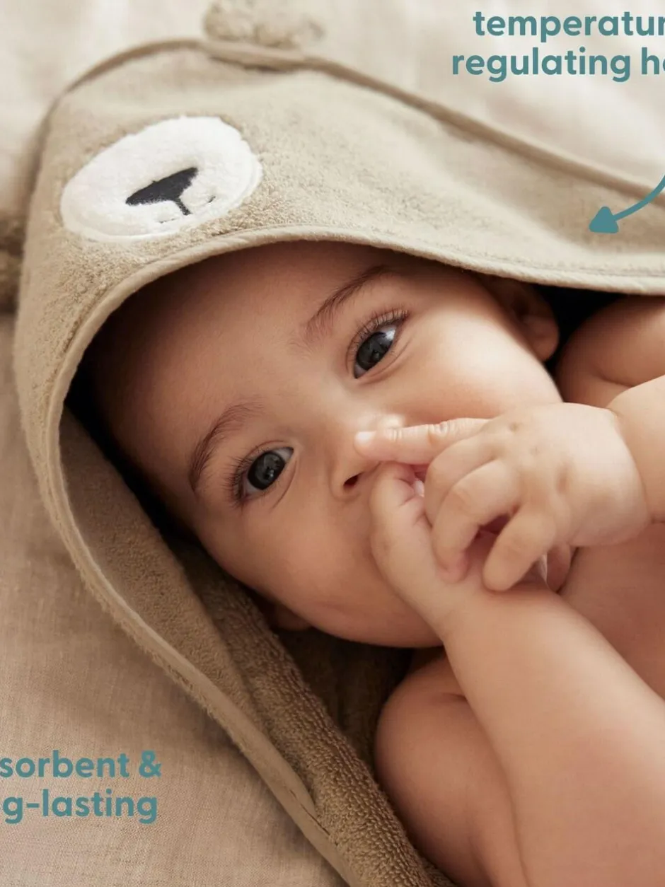 Mori Brown Bear Hooded Towel