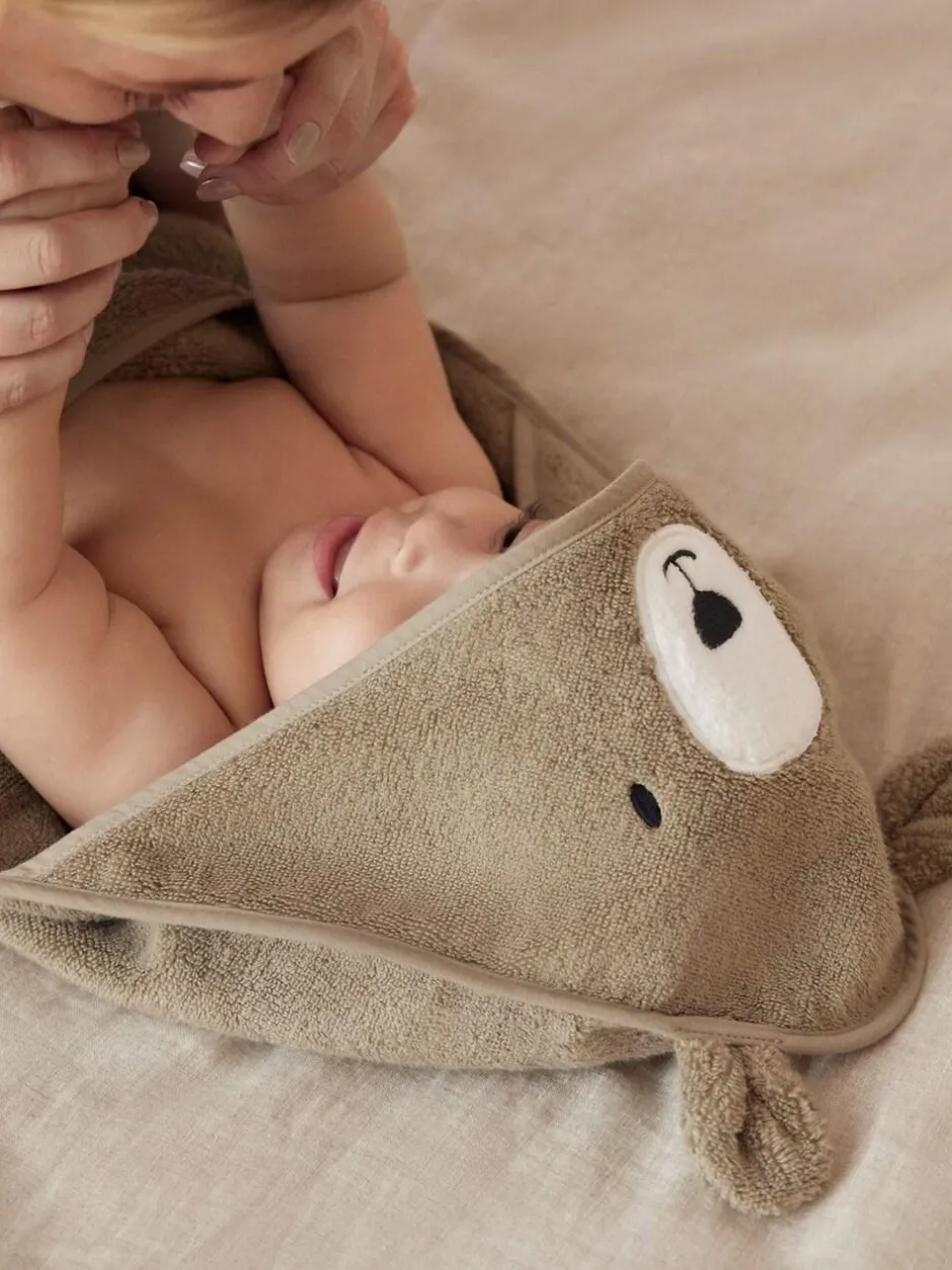 Mori Brown Bear Hooded Towel
