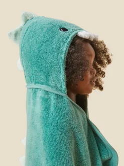 Mori Supersoft Hooded Towel Green Dino New