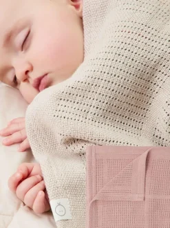 Mori Supersoft Cellular Blankets 2 Pack Pink/NEUTRAL Sale