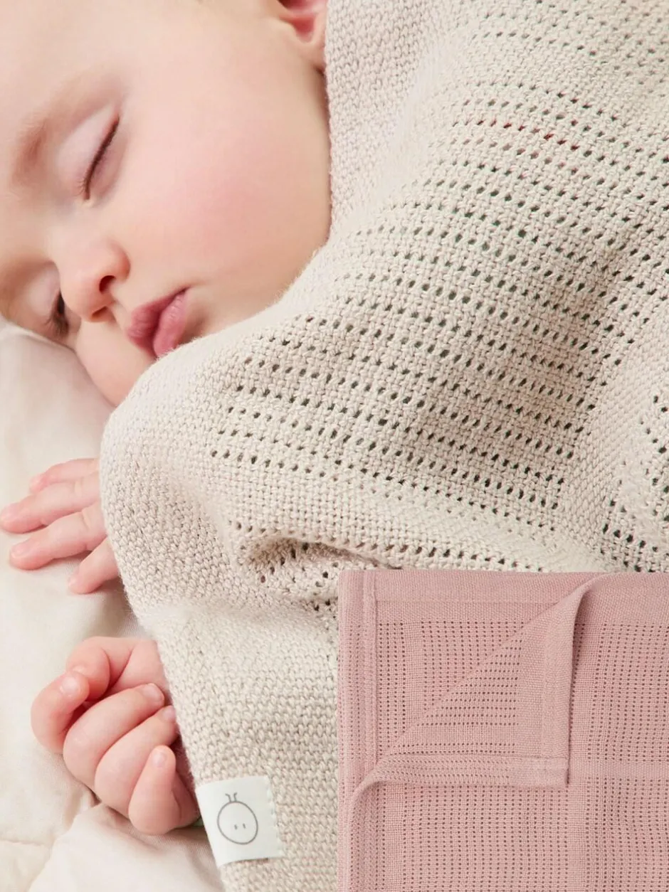 Mori Supersoft Cellular Blankets 2 Pack Pink/NEUTRAL Sale