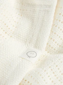 Mori White Blend Cellular Baby Blanket Outlet