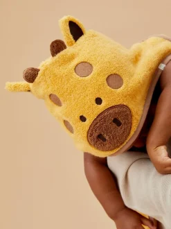 Mori Supersoft Hooded Towel Yellow Giraffe Hot