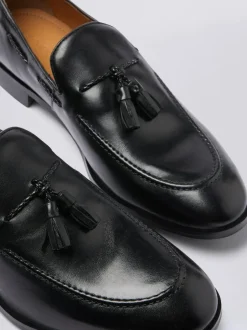 MOSS Highgate Tassel Loafers Black Clearance