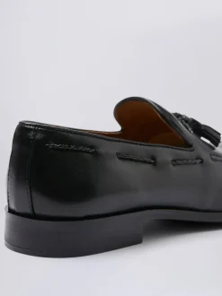 MOSS Highgate Tassel Loafers Black Clearance