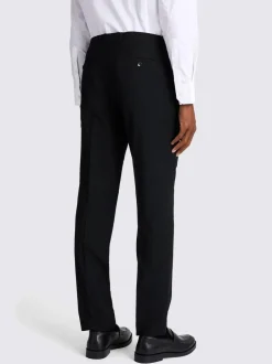 MOSS Slim Regular Fit Stretch Suit Trousers Black Best