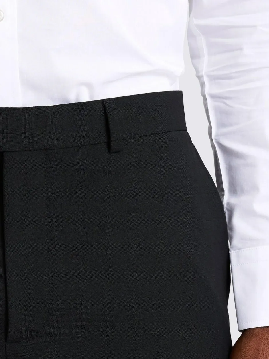 MOSS Slim Regular Fit Stretch Suit Trousers Black Best