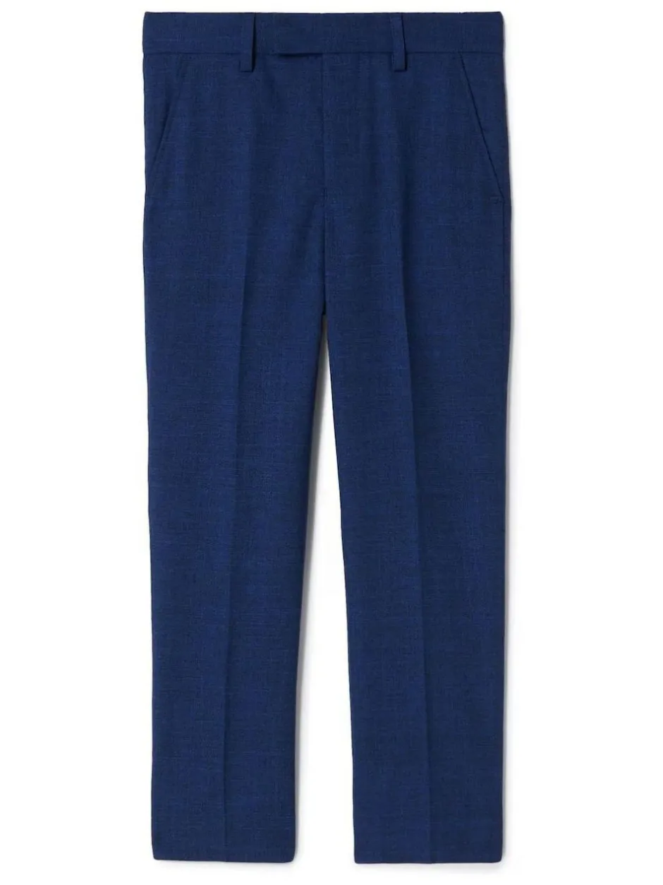 MOSS Blue Slub Trousers New