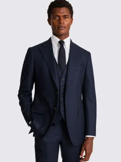 MOSS Blue Tailored Plain Italian Suit Jacket Hot