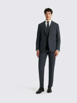 MOSS Blue Tailored Twill Suit Jacket