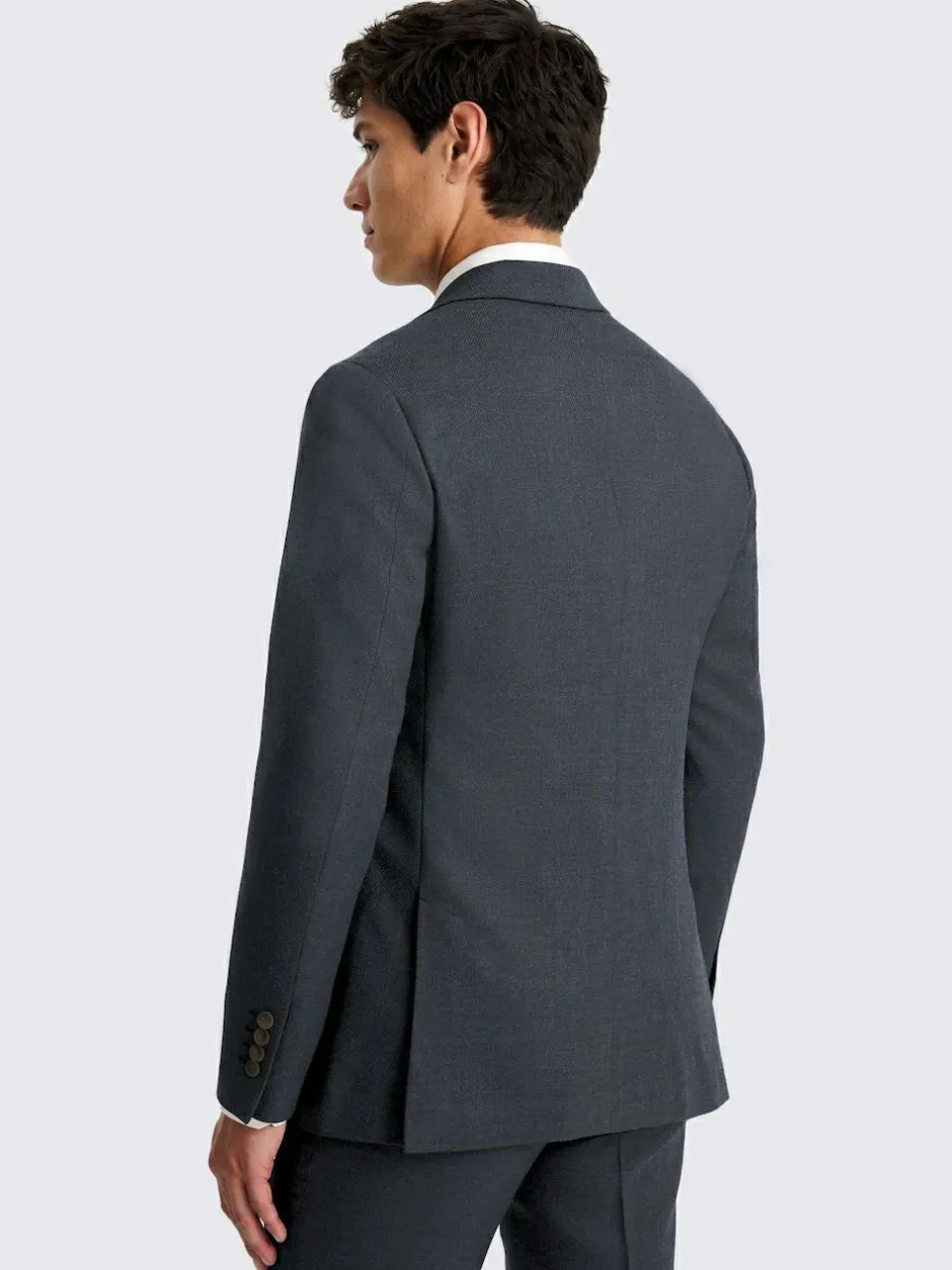 MOSS Blue Tailored Twill Suit Jacket