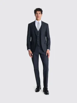 MOSS Tailored Regular Fit Stretch Suit Jacket Charcoal New