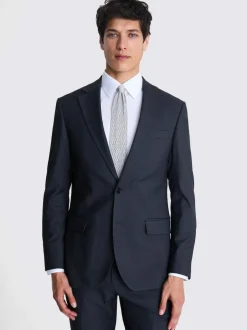 MOSS Tailored Regular Fit Stretch Suit Jacket Charcoal New