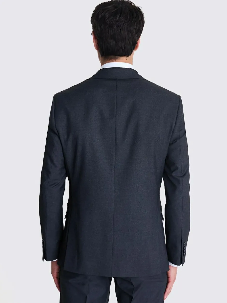 MOSS Tailored Regular Fit Stretch Suit Jacket Charcoal New