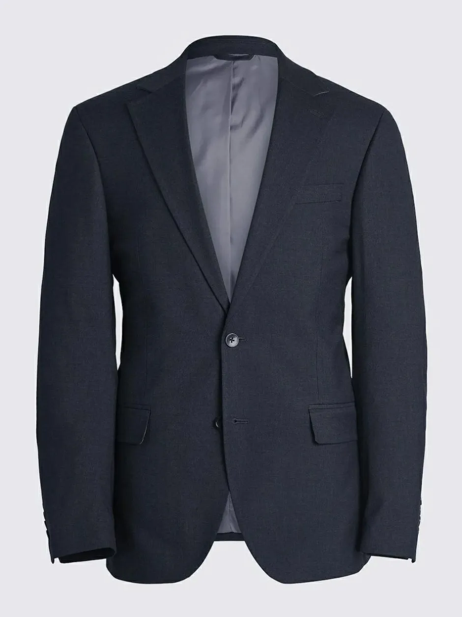 MOSS Tailored Regular Fit Stretch Suit Jacket Charcoal New