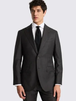 MOSS Tailored Twill Italian Suit Jacket Charcoal Best