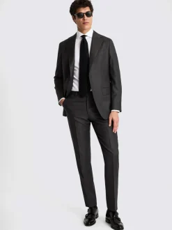 MOSS Tailored Twill Italian Suit Jacket Charcoal Best