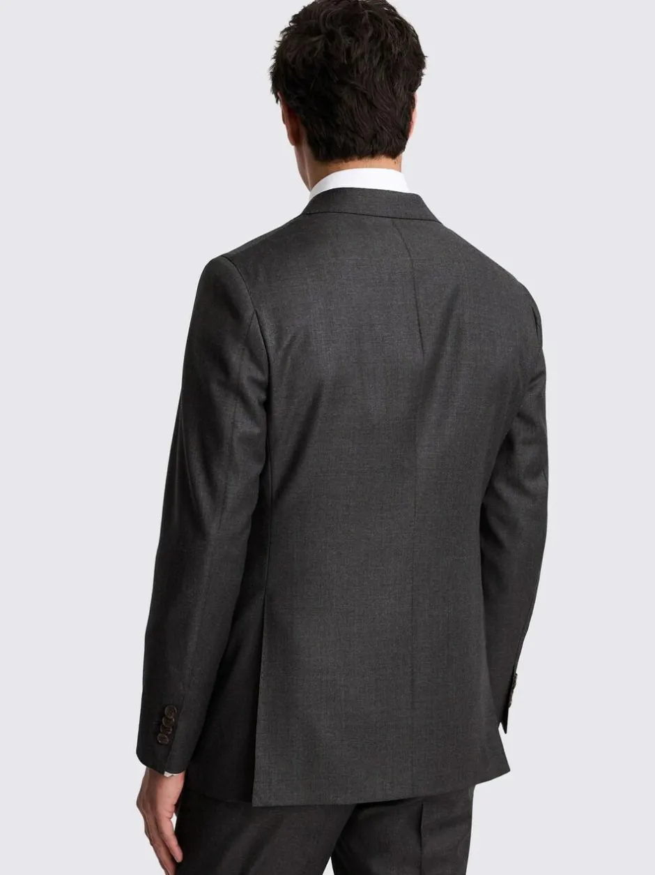 MOSS Tailored Twill Italian Suit Jacket Charcoal Best